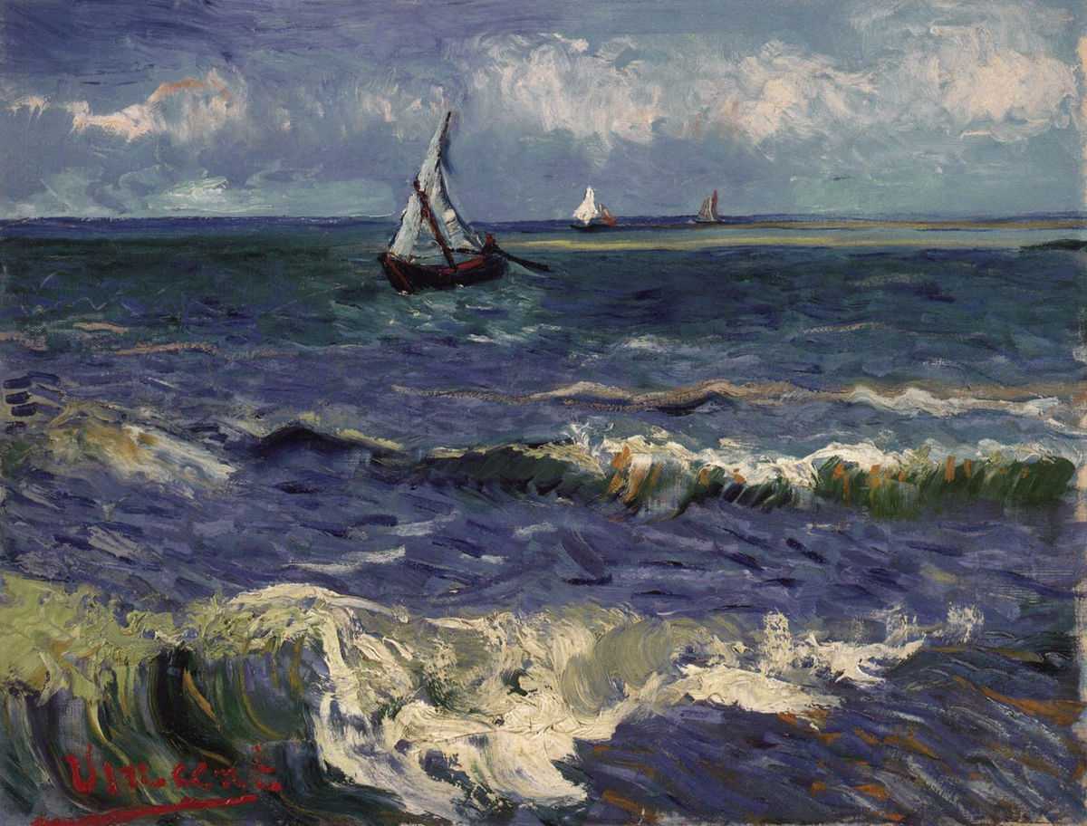 Seascape At Saintes Maries Vincent Van Gogh Fine Art Biblio