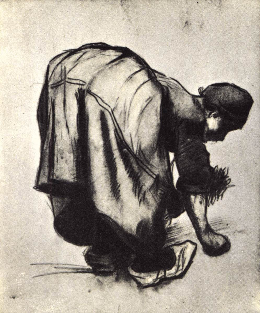 Peasant Woman Bending Over | Vincent van Gogh | Fine Art Biblio