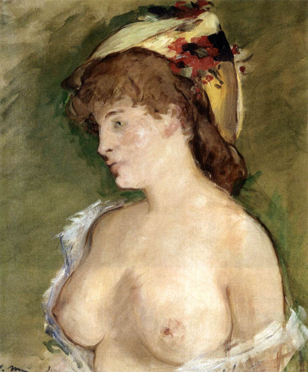 Blonde with Bare Breasts | Edouard Manet | Fine Art Biblio