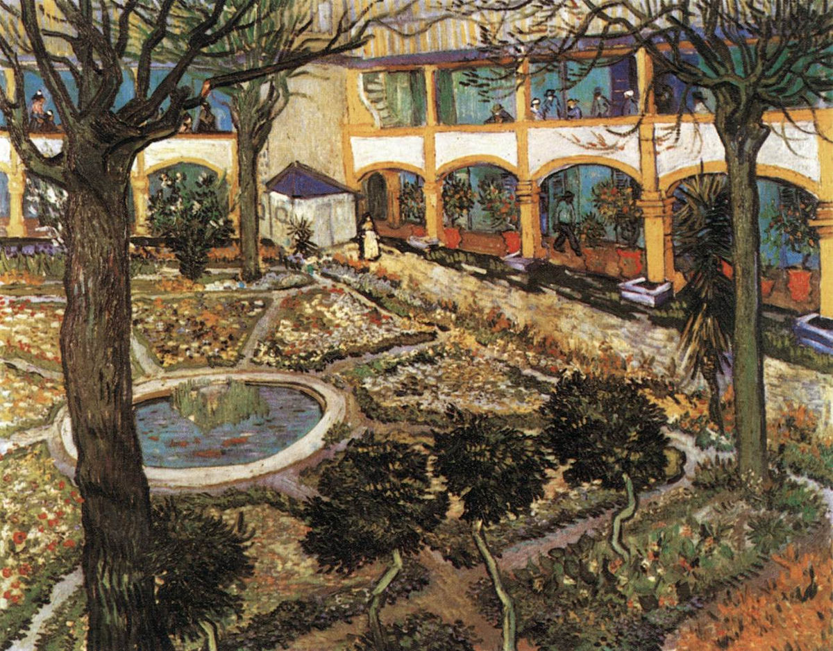 New Sealed VTG Van Gogh Courtyard of the Hospital at Arles 500 PC sold Jigsaw Puzzle