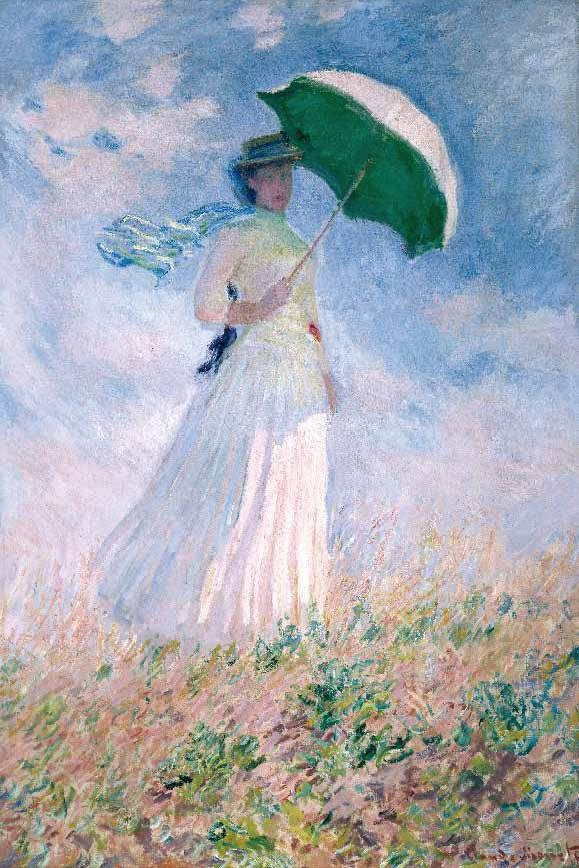 Woman with a Parasol, Turned to the Right | Claude Monet | Fine Art Biblio