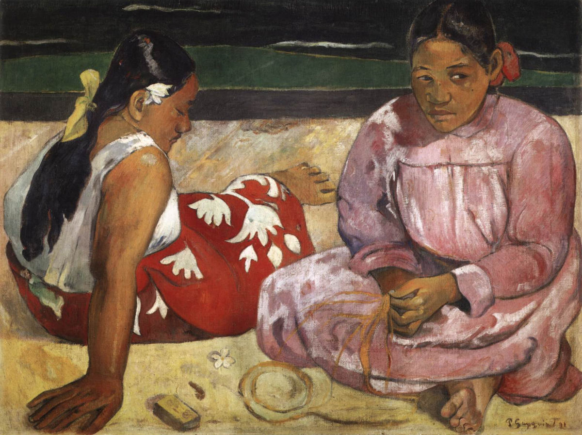 Tahitian Women On The Beach Paul Gauguin Fine Art Biblio